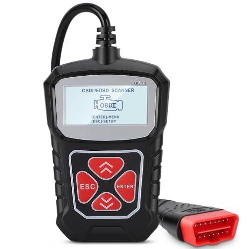WODHMIEY OBD2 Diagnosegerät Auto Fehlercode Leser für Benzin Fahrzeuge, mit Lautsprecher MIL-Anzeige VIN-Auslesung Echtzeitdaten Anzeige kompatibel mit OBDII EOBD Systemen Werkstatt Zuhause