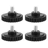 LIFKOME 4 Stück M8 Gewinde Nivellierfüße aus Gummi für Elektronische Waagen und Möbel Rutschfeste Schraubfüße zur Stabilisierung von Tischen Stühlen Schränken und Hockern