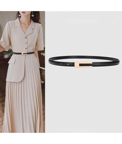 Women's Vintage Thin Belt,Ladies Belts for Dress Jeans with Gold Buckle3