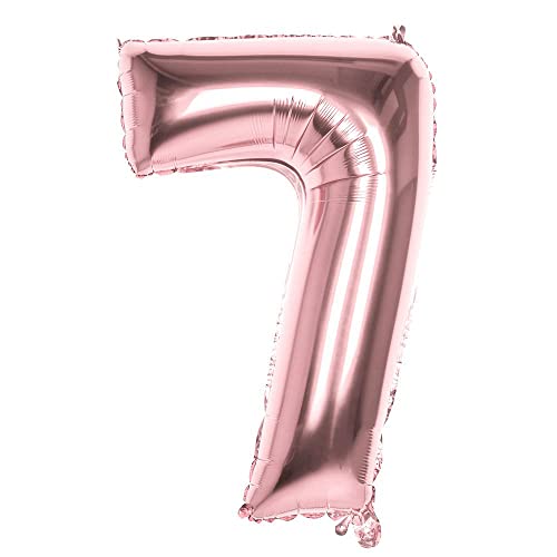 Boland 22047 Foil Balloon Number '7 Rose Gold 86 cm