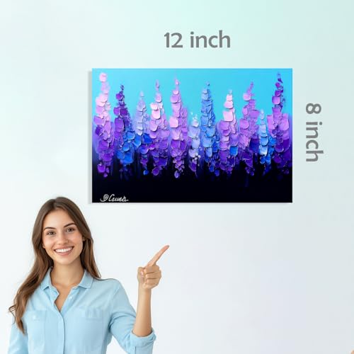 Image of SiddArtify Floral Wall Art Prints Set - Abstract Flower Poster Decor for Living Room Bedroom Office - 8x12 Sticker Pack of 6