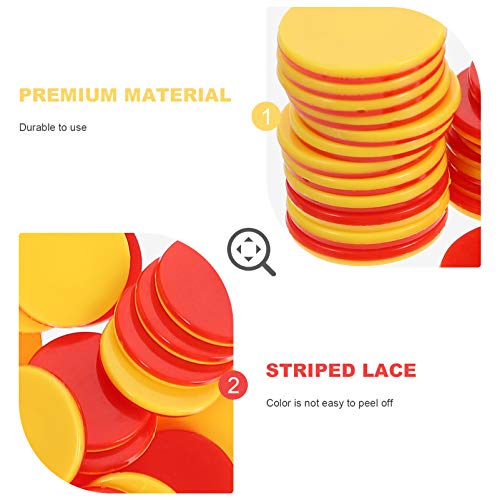 STOBOK 25Mm Discos de Contadores de Aprendizagem Plástico Bingo Poker Chips Fichas de Jogo de Discos