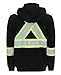 BOCOMAL FR Hoodies High Visibility 14oz Fleece Heavyweight Hi-vis Jackets Flame Resistant Reflective Hooded Sweatshirts