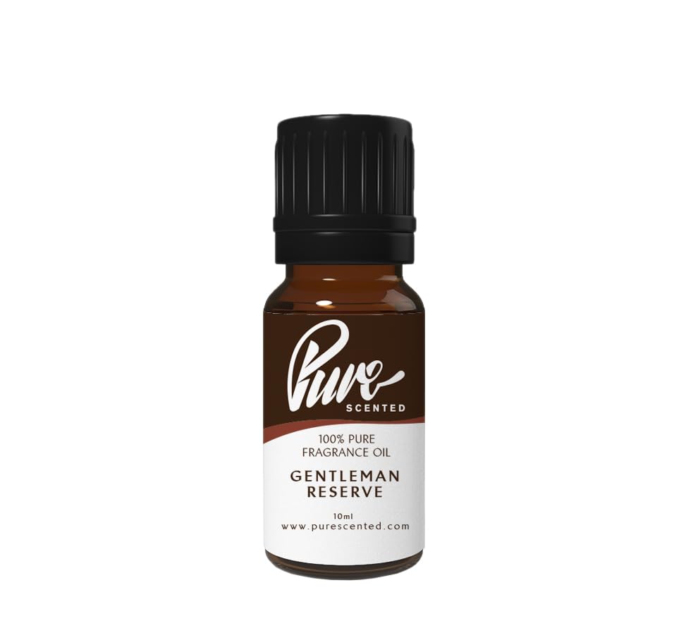 Pure Scented 10ml Fragrance Oils - 1 x 10ml Suitable for Candles, Soaps, Slime, Diffusers, Cosmetics, Wax Melts, Designer (1 x 10ml, Gentleman Reserve)