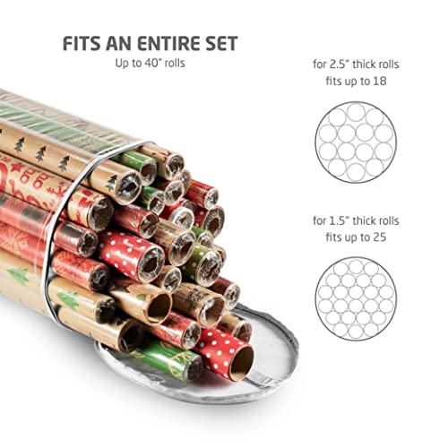 image for ZOBER Wrapping Paper Organizer – 40 Inch Waterproof Storage for Gift