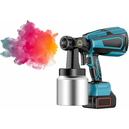 Pistolet de pulvérisation peinture sans fil 1000ml avec 5 buses