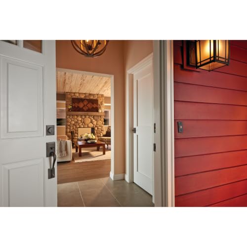 Image of SCHLAGE Front Door Entry Handleset, Georgian Knob, Aged Bronze