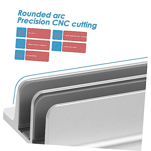 Support ordinateur portable vertical stable double emplacement macbook PC aluminium - 6