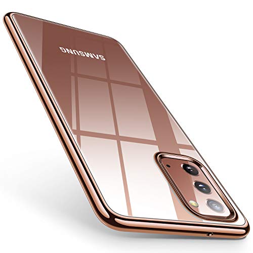 TORRAS Crystal Clear Designed for Samsung Galaxy Note 20 Case 6.7 Inch, Ultra-Thin Slim Fit Soft Silicone TPU Cover Case Compatible with Galaxy Note 20 5G (2020), Bronze