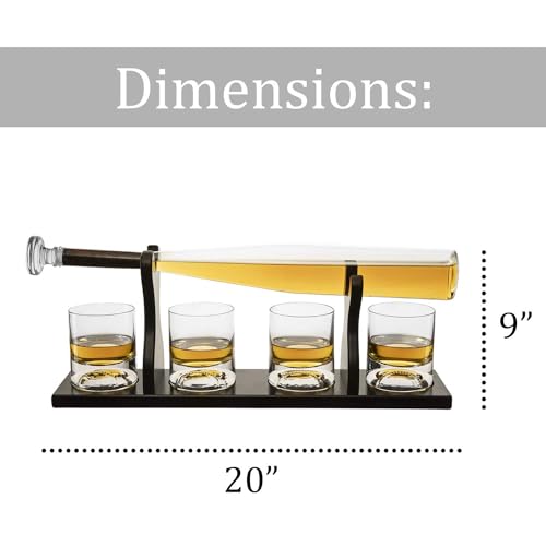 Image of Whiskey Decanter with Antique Crystal Clear (Baseball Whiskey and Spirits)