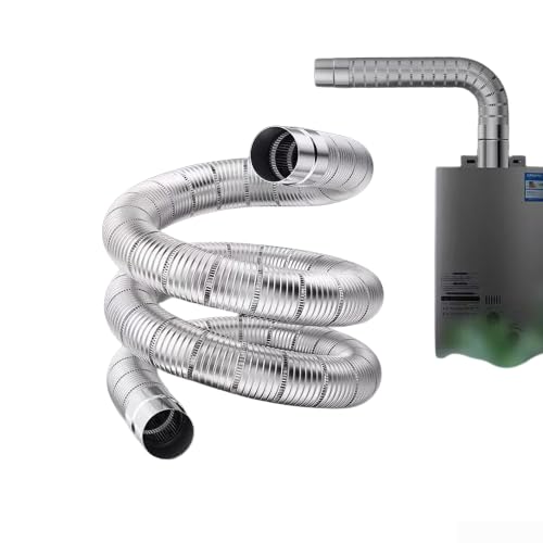 DAZZLEEX Tubo de codo telescópico flexible a voluntad de 0,65 a 1,5 metros, tubo de estufa de leña de acero inoxidable para tubos interiores de calentador de agua
