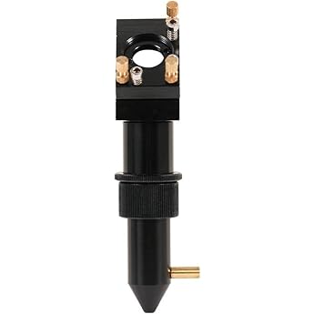 K-Series D12 20 CO2 Laser Head Set Lens 50.8 mm Focal Length Matte Black for 2030 4060 K40 Laser Engraving and Cutting Machine Laser Head 12-50.8
