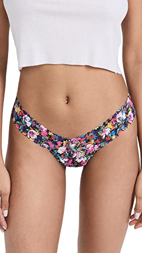 Thong Hanky Panky Signature Lace taille basse en dentelle extensible confortable pour femme