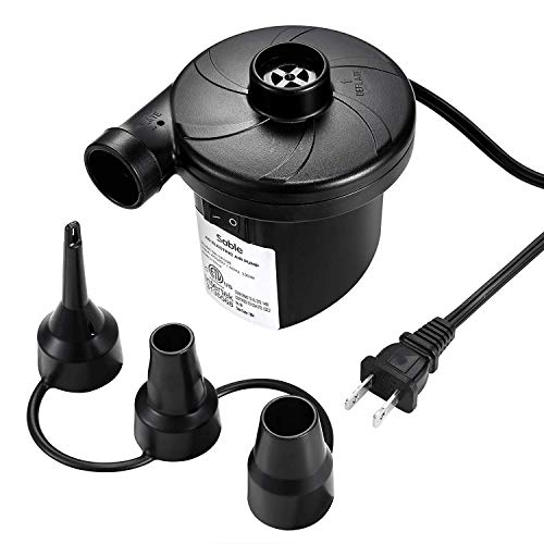 Sable Electric Air Mattress Pump, Portable Quick-Fill Inflator Deflator for Inflatable Blow up