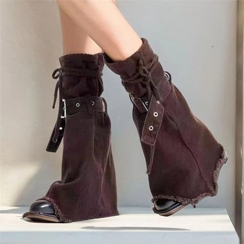 Grunge Y2k Fashion Leg Warmers Vintage Goth Emo Ice Skating Women4