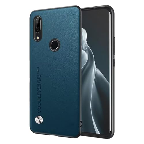 EASSGU Custodia per HUAWEI P Smart Z/HONOR 9X (6.59' Inches), Cover per Telefono in Stile Business con Retro in PU Pelle - Zaffiro