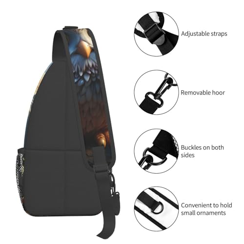 Bolso pequeño tipo sling para pecho unisex miniatura 5