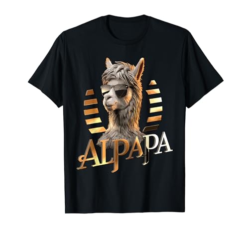 Alpapa Día Del Padre Lama Best Papa Vintage Alpaka Camiseta