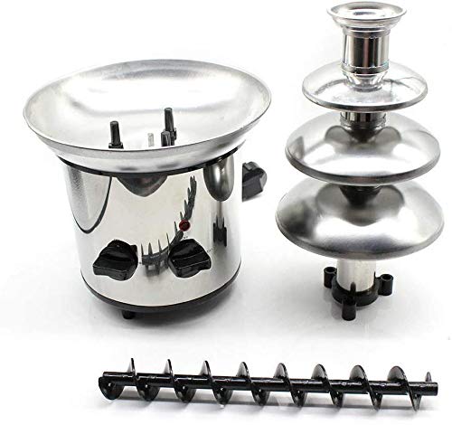 Fuente de chocolate de 4 niveles, fondue de chocolate de acero inoxidable, cascada, máquina de derretir