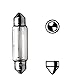 Produktbild HELLA 8GM 002 091-131 Glühlampe - Soffittenlampe - Standard - 12V - 10W - Sockelausführung: SV8.5-8 - Schachtel - Menge: 10