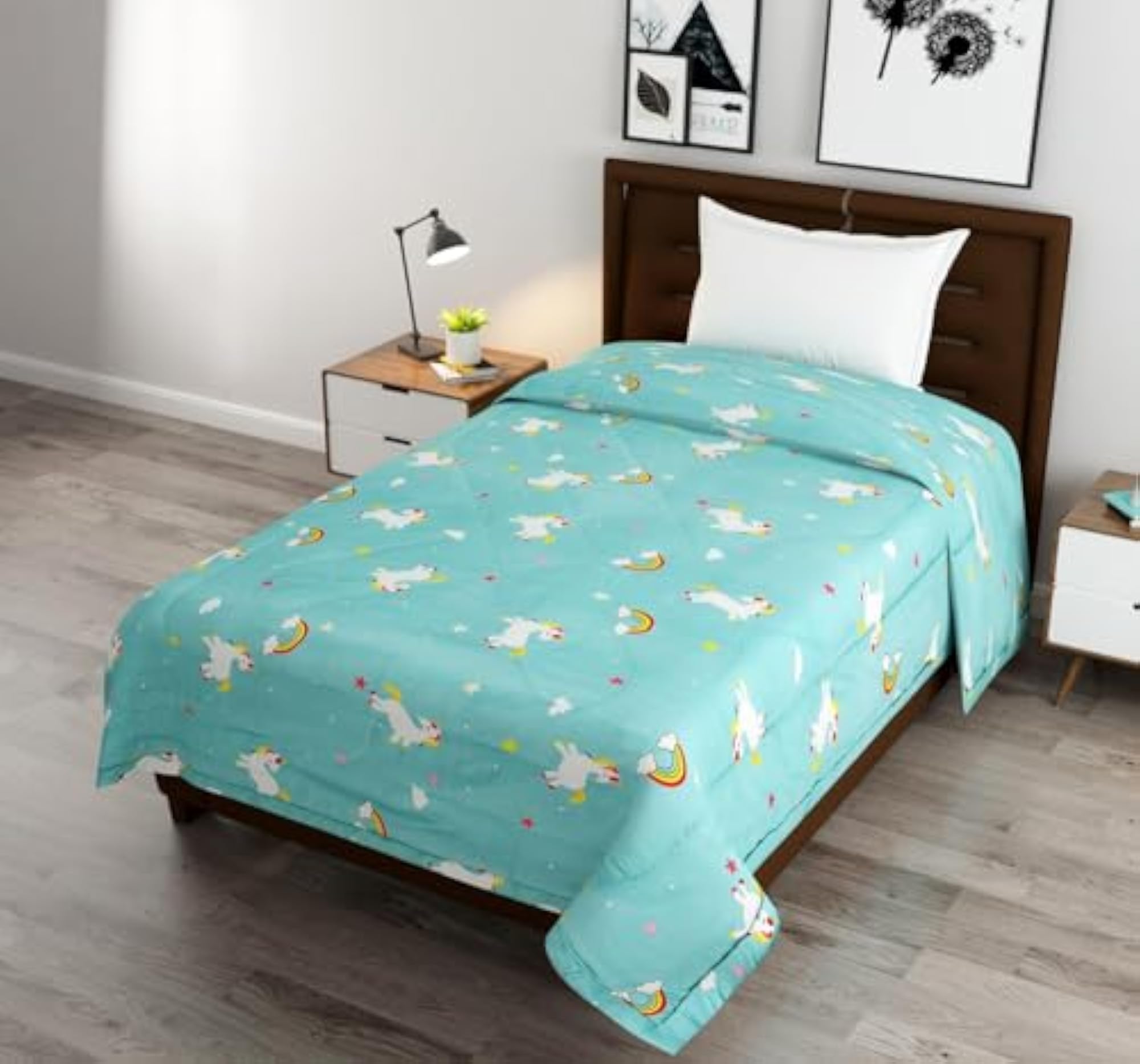 Single Bed Cartoon Printed Blankets for Kids, Dohar for Kids