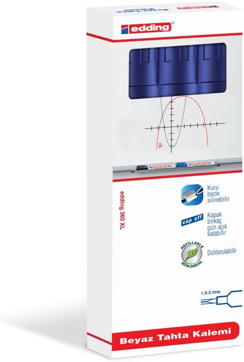 edding 360 xl white whiteboard pen, Blue