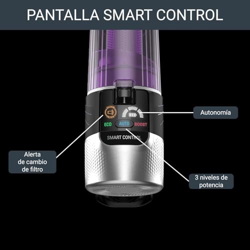 Miniatura 8 de Rowenta Xforce Flex 9.60 Allergy Aspirador Escoba Sin Cable, 200 W, Tubo Flex, Pantalla Smart Control, Todo Tipo De Suelos, Sistema Visión Power Led, Gatillo Boost, Filtra Hasta El 99,9