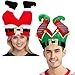 Produktbild JOYIN 2 Weihnachten Weihnachtsmann und Elfenhosen Hüte für lustige und festliche Weihnachtsfeier Hut Dress Up, Winter Party Favor, Weihnachtsdekorationen, Kostümzubehör