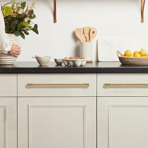 CABDM 2 Pack 10 Inch Cabinet Handles - Brushed Gold & Satin Brass Drawer Pulls by CABDM - Image 4