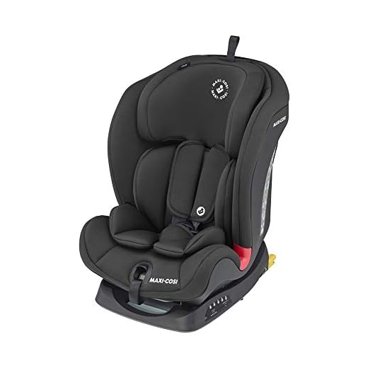 Maxi-Cosi Titan, Silla Coche Bebé Multiedad, 9-36 kg, 9 Meses-12 Años, ISOFIX, Sujeción Superior, Ajuste Reposacabezas/Arnés, 5 Reclinaciones, Reductor Acolchado, Basic Black