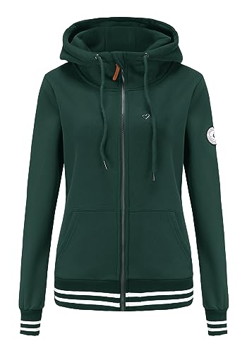 TrendiMax Damen Sweatjacke Kapuzenpullover Zip Hoodie Kapuzenjacke Winter Sweatshirt Jacke, Grün, L TrendiMax Damen Sweatjacke Kapuzenpullover Zip Hoodie Kapuzenjacke Winter Sweatshirt Jacke, Grün, L