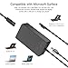 Surface Book Surface Pro Charger 65W 15V 4A AC Power Adapter Supply for Microsoft Surface Book 2 Surface Pro 3/4/5/6 Surface Go Surface Laptop 2 with USB Charging Port and 6ft Cord fit Model 1706