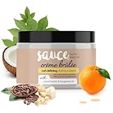 SAUCE BEAUTY Crème Brulee Curl Custard (10.5 Fl Oz) Frizz Control, Detangler & Curl Defining Cream with Cocoa Butter, Coconut Oil & Tangerine Oil, Hair Styling Cream for Wavy & Coily Hair