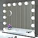 Produktbild BEAUTME Hollywood Spiegel mit Beleuchtung mit 14 einstellbares LED-Licht,Großer Kosmetikspiegel für Schminktisch/Wandmontage mit Abnehmbarer 10X,Silber