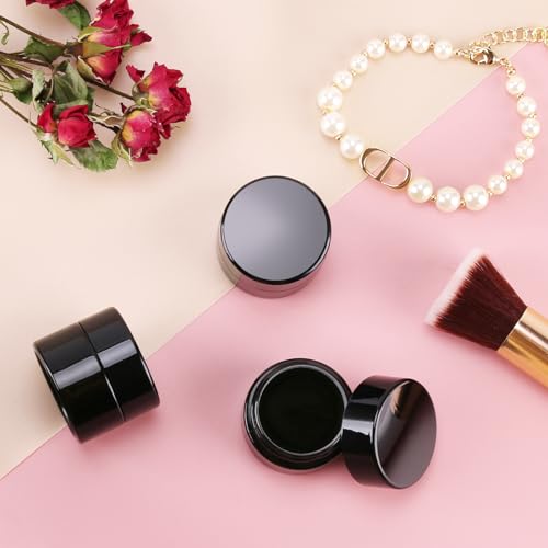 (24 Packs) Green Nexus 5g/5ml UV Protection Glass Jars for Lip Balm, Lotion, Oil, Cream & Cosmetics Enhanced Cap4