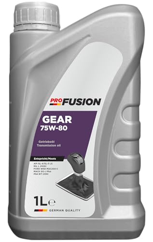 ProFusion Aceite de Transmisión 75W80 GL-4 GL-5 – Lubricante Sintético para Caja de Cambios Manual y Diferenciales 1L