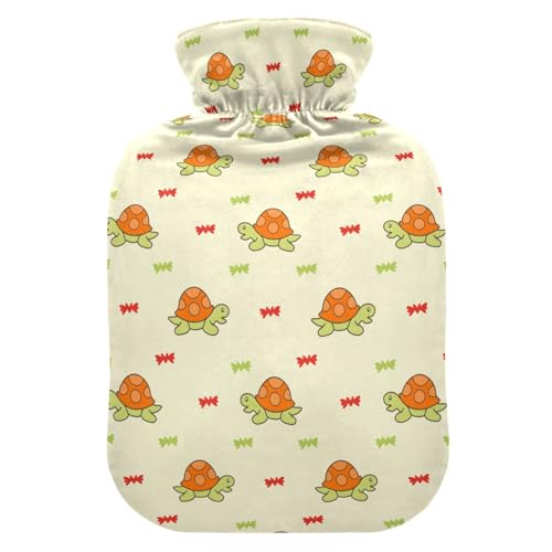 Bolsa de agua caliente infantil con diseño de tortuga, el regalo ideal para el invierno