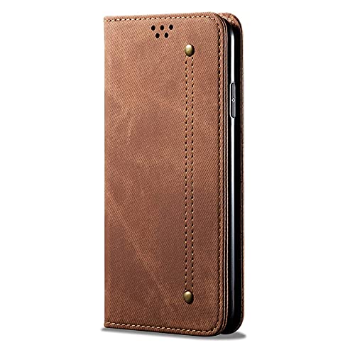 TELETEL Luxury Denim Wallet Lightweight Flip Card Cash Holder Cover with Kick Stand |Magnetic Closure for Vivo Y22 (Denim Brown) (B0BJ29K71J) Amazon Price History, Amazon Price Tracker