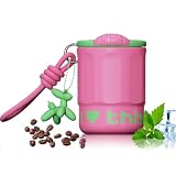 FYting Termo Cafe,Vaso Termico,Taza de Café Aislada, Cubiertas de Revestimiento Cerámico Interior de Acero Inoxidable,Taza de Viaje de Café a Prueba de Fugas Regalo de Cumpleaños(Rosa), AM02780412TF