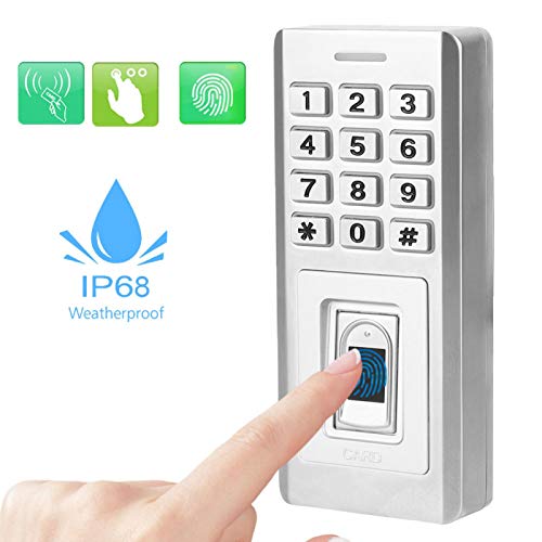 Teclado biométrico para controle de portão, controle de acesso multifuncional impermeável para casas
