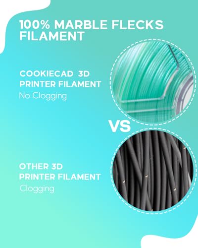 Image of Cookiecad PLA Filament 1.75mm 1kg Iridescent Glitter 3D Printer Filament - Mint Green Elixir PLA