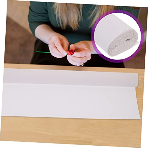Vicasky 1 Roll Crepe Paper For Flower Crepe Paper Set Crepe Paper Decor Elastic White Paper Paper Rose Colored Crepe Paper Floral Crepe Paper Crepe Paper Roll Craft Crepe Paper #TOP4