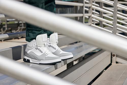 Image of CALTO Men's Invisible Height Increasing Elevator Shoes - Lace-up Sporty High Top Sneakers - 3 Inches Taller