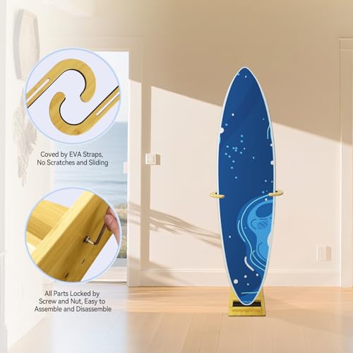 TWO STONES Paddle Board Rack Storage, Vertical Surfboard Stand, Surfboard Rack for Wall-Free to Display Indoor and Outdoor Hold Up to 80cm Width by TWO STONES - Image 6
