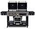 Pit Boss Memphis Ultimate 4-in-1 Kombigrill, schwarz, Stahl/Gusseisen, Smoker, Gas- und Holzkohlegrill