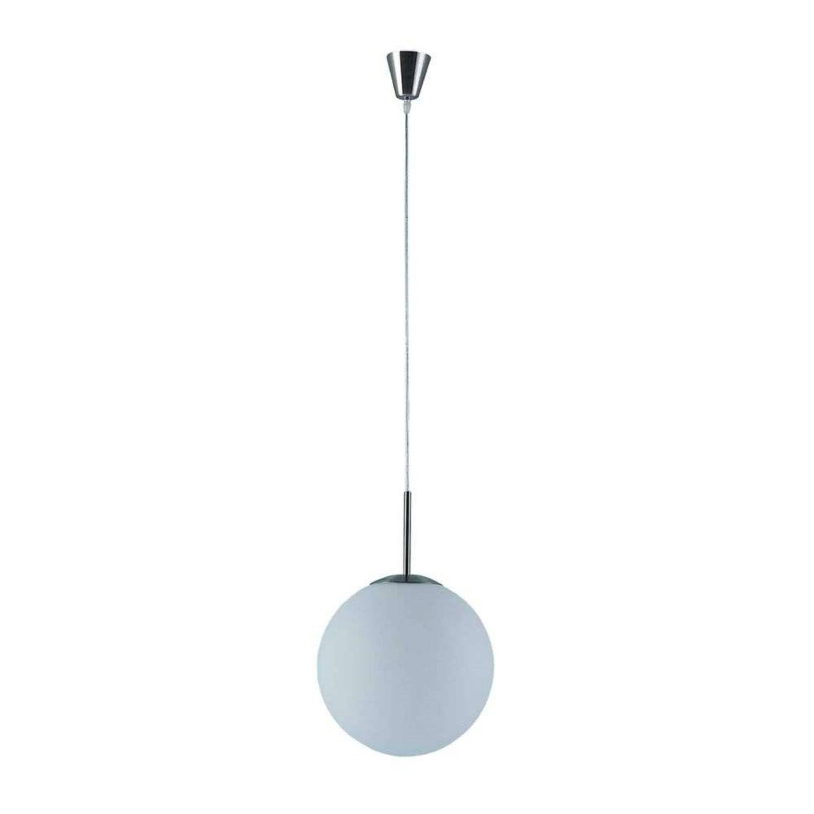 Lindby Pendant Light Marike, Ø 30 Cm, White, Glass, Globe, E27