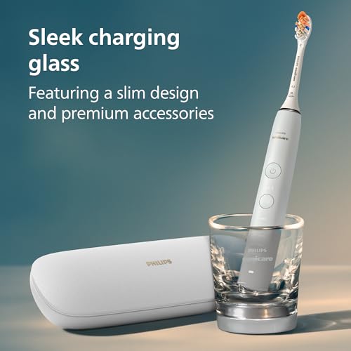 Philips Sonicare DiamondClean 9500 Electric Toothbrush 3 Brush Heads, White - image 9