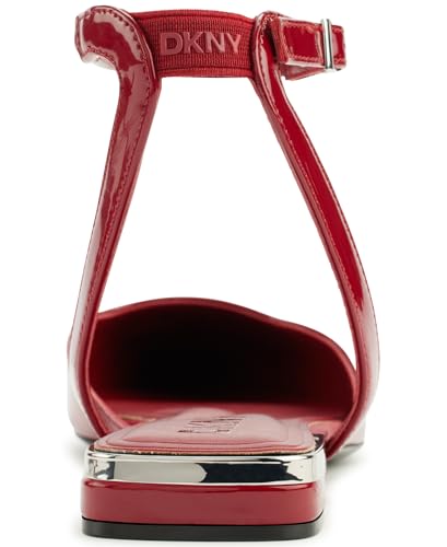 Image of DKNY Women's Cacia Pointed Toe Ballet Flat with Ankle Strap