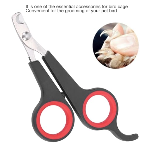 Image of Cat Nail Trimmer, Pet Nail Clippers, Stainless Steel Bird Nail Clippers, Comfortable Cat Nail Cutter, Small Animal Nail Clippers 4.6x2.4In for Bird, Rabbit, Dog, Parrot