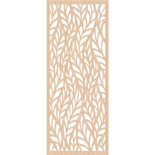 Image of Ortonville Decorative Pierced Fretwork Wood Wall Panels, 29 3 /8 inchW x 74 3 /8 inchH x 1 /4 inchT, Red Oak